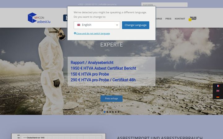 Screenshot of asbest.lu