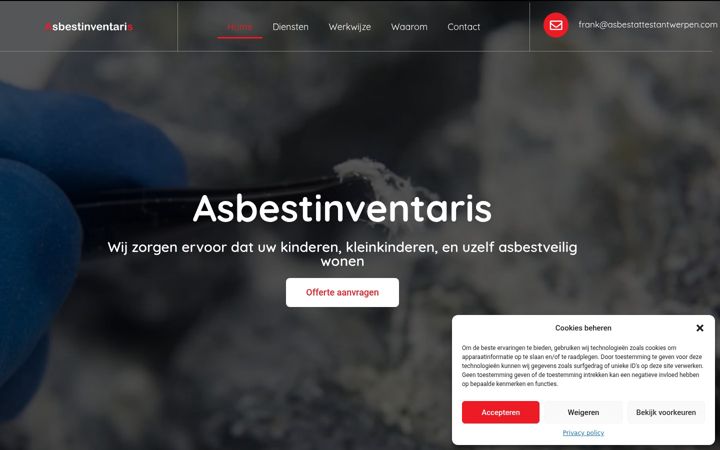 Screenshot of asbestattestantwerpen.com