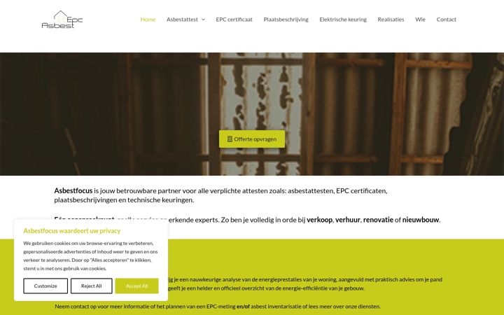 Screenshot of asbestfocus.be