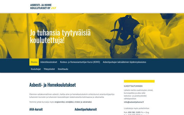 Snímek obrazovky asbestijahome.fi