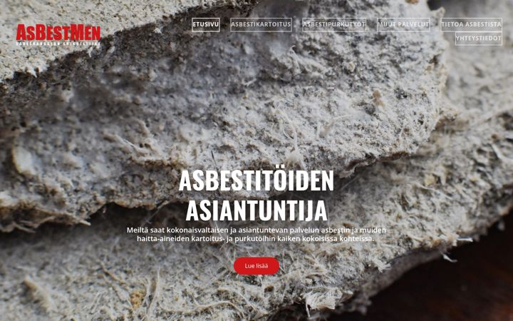 Screenshot of asbestmen.fi