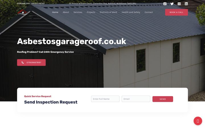 Screenshot of asbestosgarageroof.co.uk