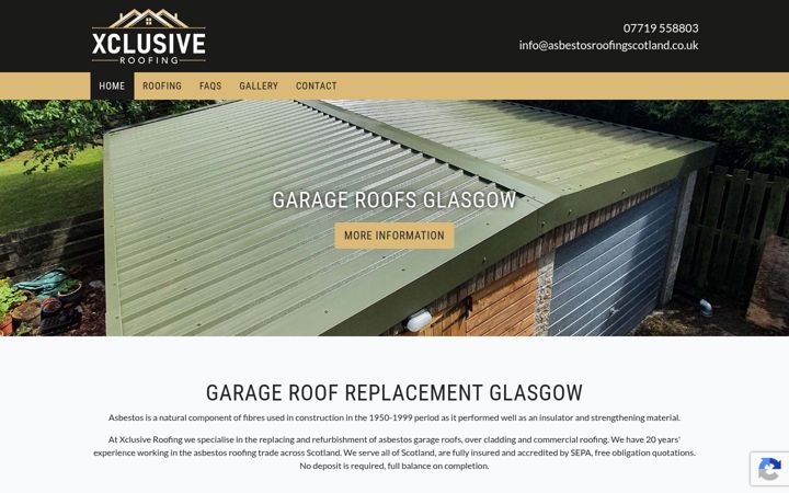 Screenshot of asbestosroofingscotland.co.uk