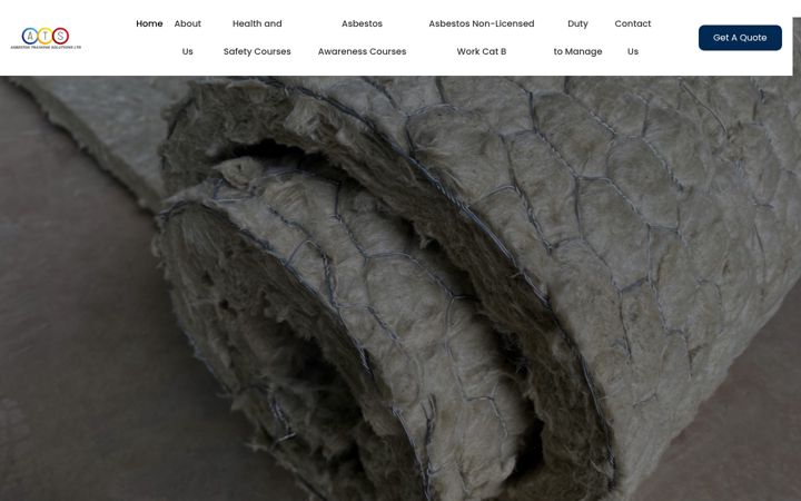 Captura de pantalla de asbestostrainingsolutions.co.uk