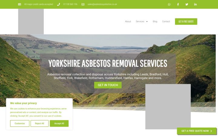 Ekrānuzņēmums no asbestosyorkshire.co.uk