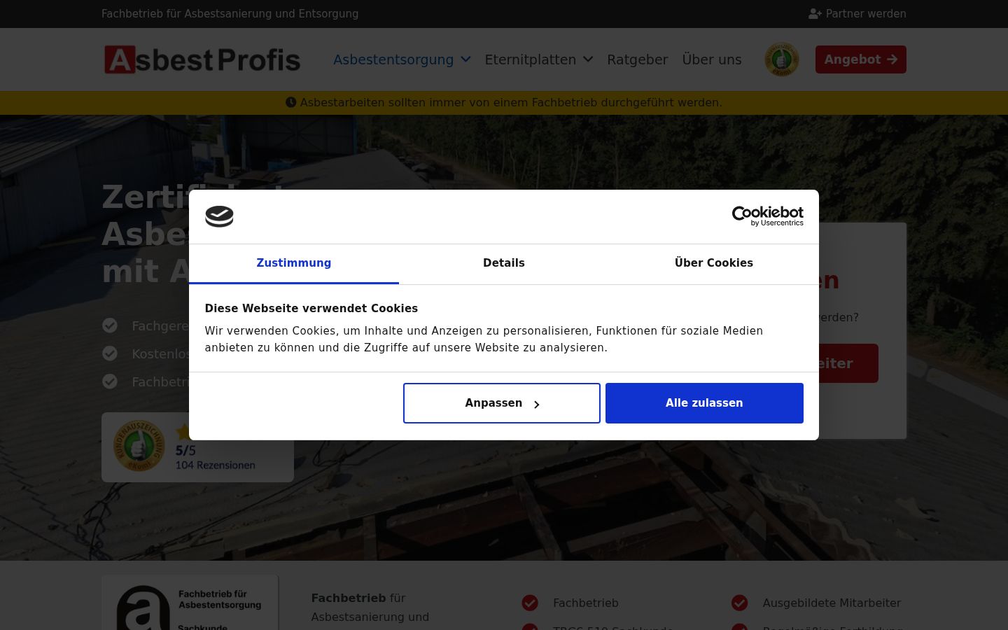 Zrzut ekranu banera zgody wyświetlanego przed jakąkolwiek interakcją