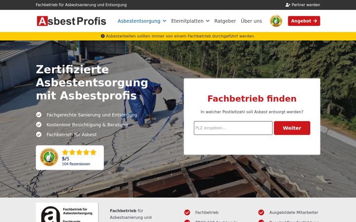 Screenshot of asbestprofis.de