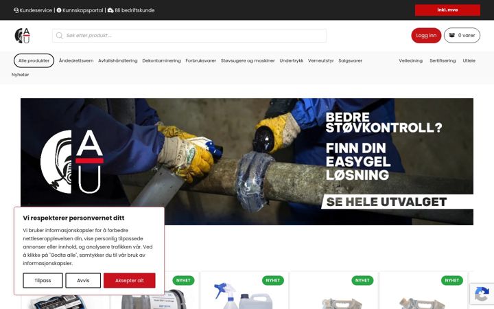 Ekrānuzņēmums no asbestutstyr.no