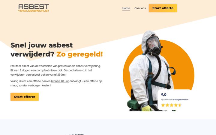 Ekrānuzņēmums no asbestverwijderspecialist.nl
