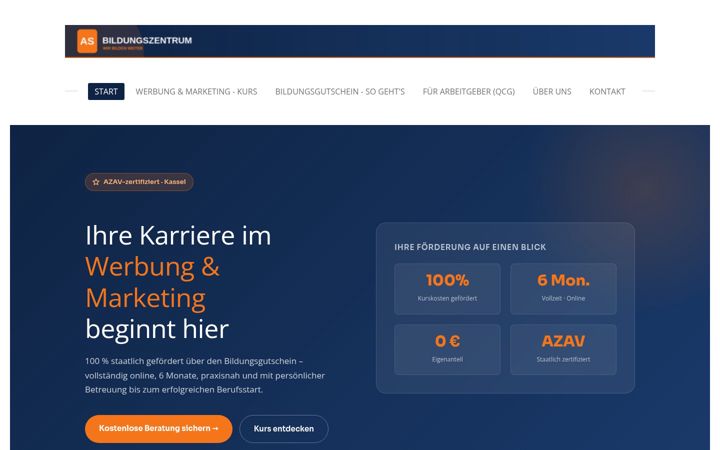 Screenshot von asbildungszentrum.de