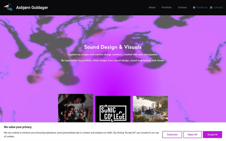 Screenshot of asbjoernguldager.dk