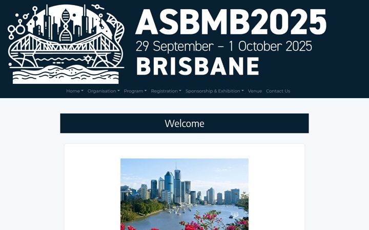 Screenshot of asbmb2025.com.au