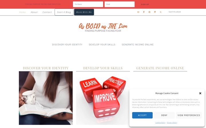 Screenshot of asboldasthelion.com