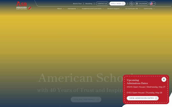 Screenshot of asbsk.ac.th