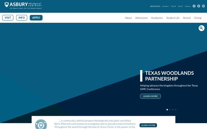 Screenshot of asburyseminary.edu