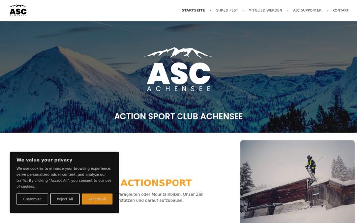 Екранна снимка на asc-achensee.at