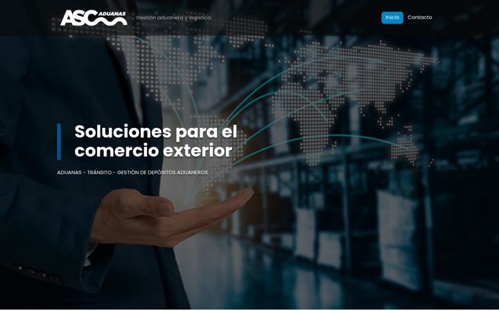 Screenshot of asc-aduanas.com