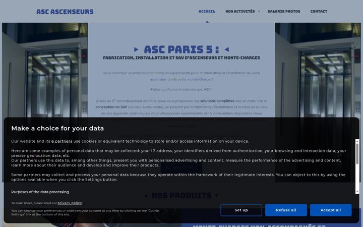 Screenshot of asc-ascenseurs.com