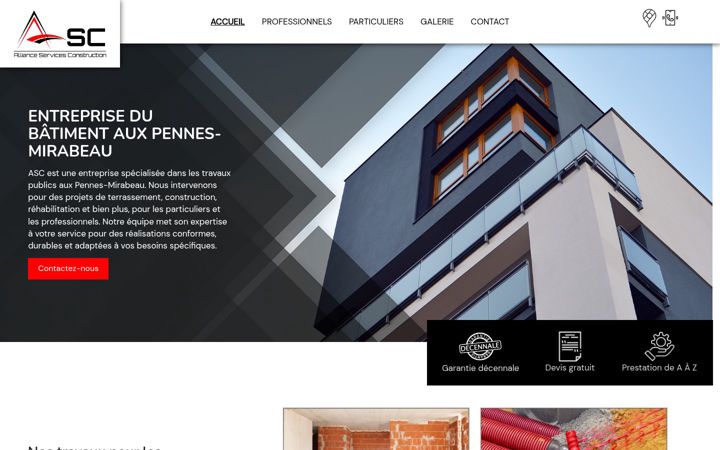 Screenshot of asc-batiment.fr