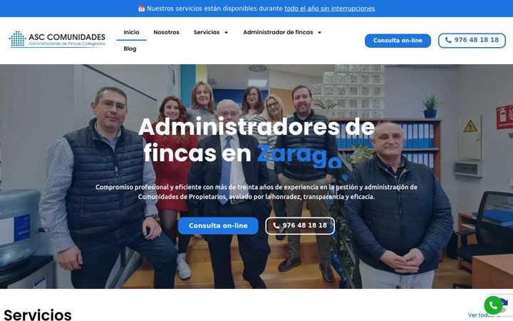 Screenshot of asc-comunidades.com
