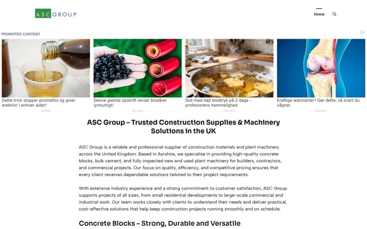 Snimka zaslona za asc-group.co.uk