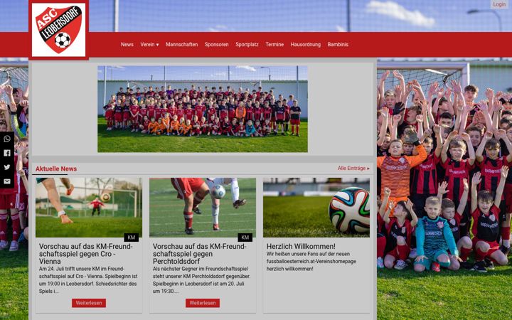 Screenshot of asc-leobersdorf.at
