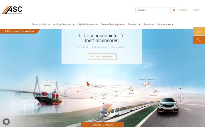 Screenshot of asc-sensors.de