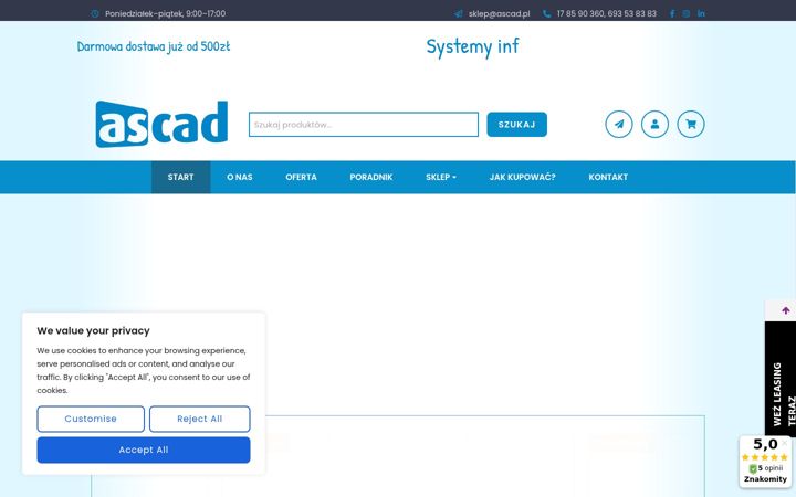 Screenshot of ascad.pl