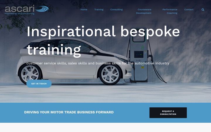 Screenshot of ascaritraining.com