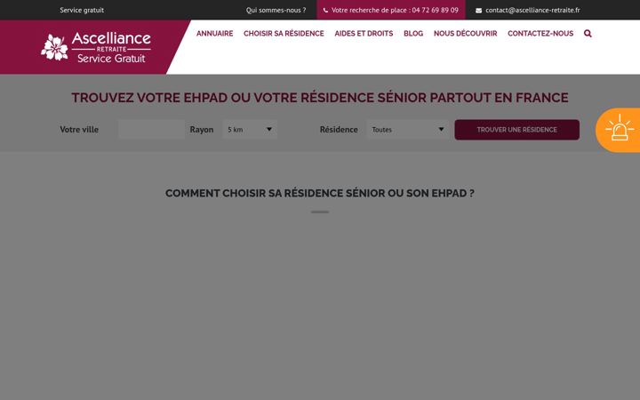 Zrzut ekranu ascellianceresidence.fr