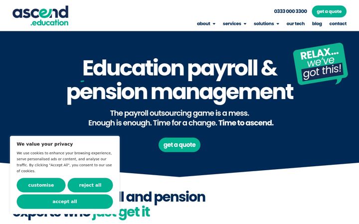 Screenshot of ascend.education