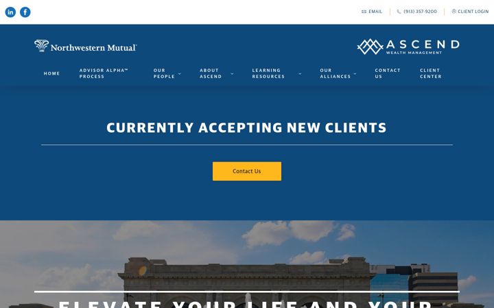 Screenshot of ascend.nm.com