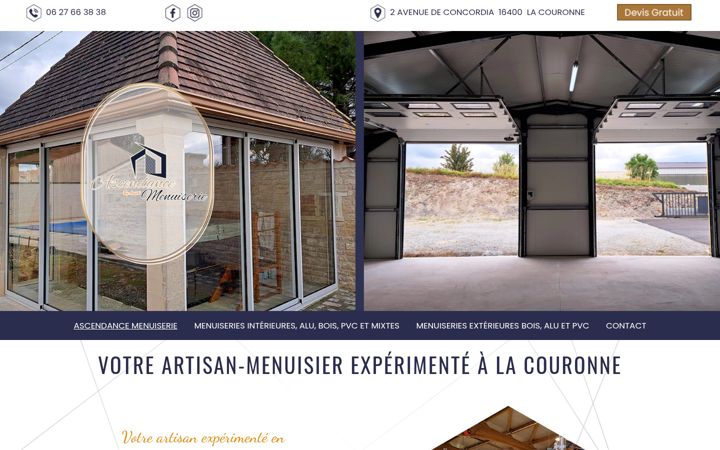 Screenshot of ascendance-menuiserie.fr