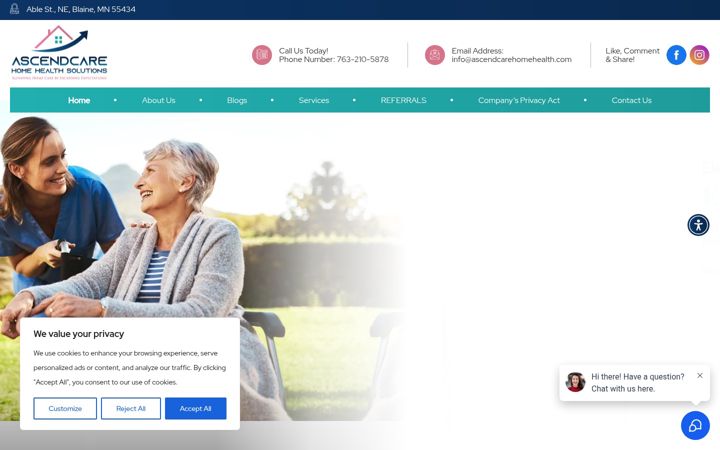 Screenshot of ascendcarehomehealth.com