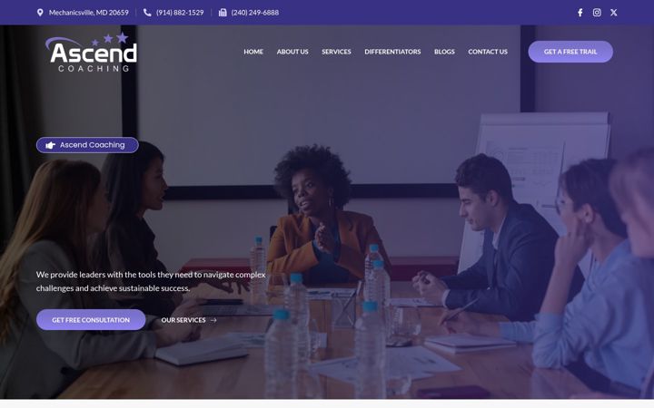 Screenshot of ascendcoachingconsulting.com