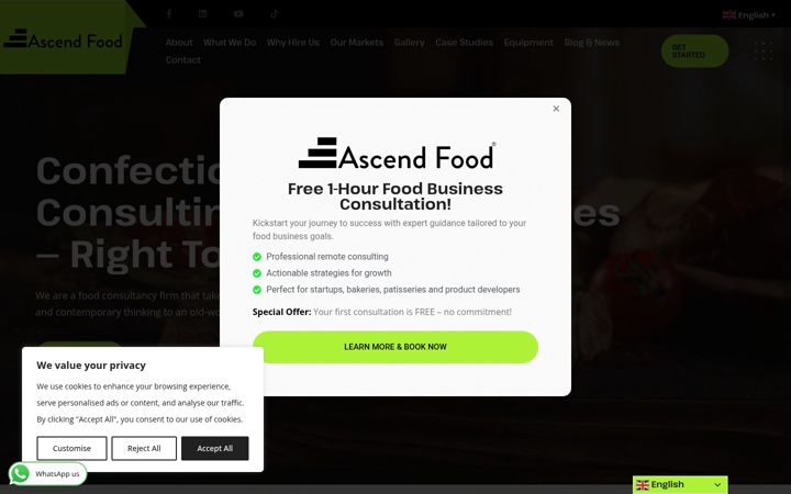 Screenshot of ascendfood.co.uk