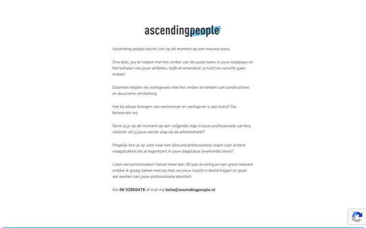 Screenshot of ascendingpeople.nl