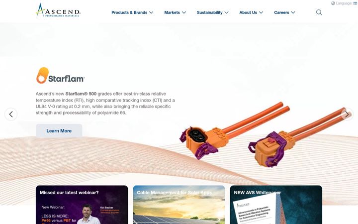 Screenshot of ascendmaterials.com