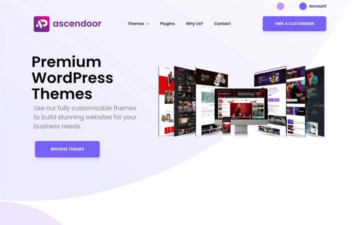Snímek obrazovky ascendoor.com