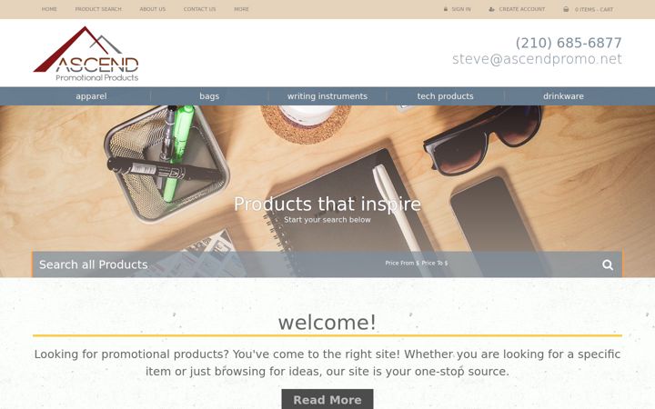 Screenshot of ascendpromo.net