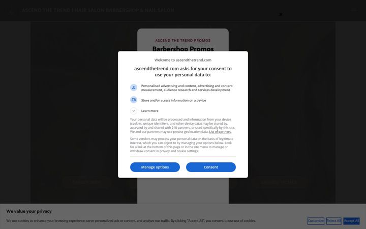Screenshot of ascendthetrend.com