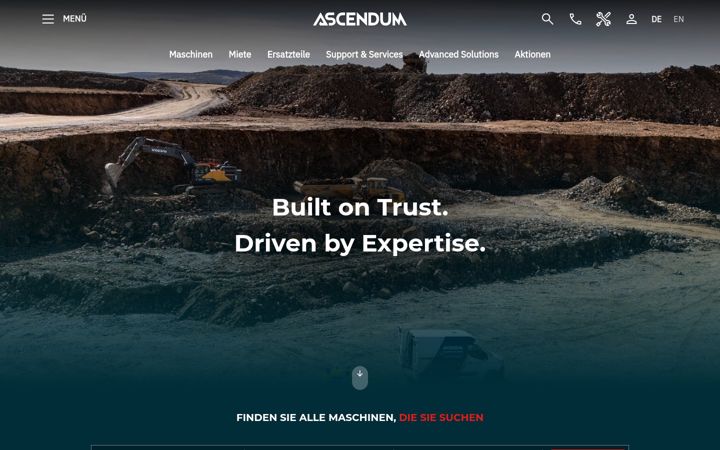 Screenshot of ascendum.at