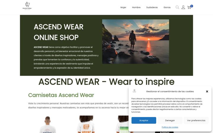 Snímek obrazovky ascendwear.es