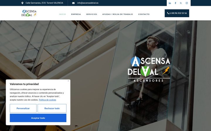Screenshot of ascensadelval.es