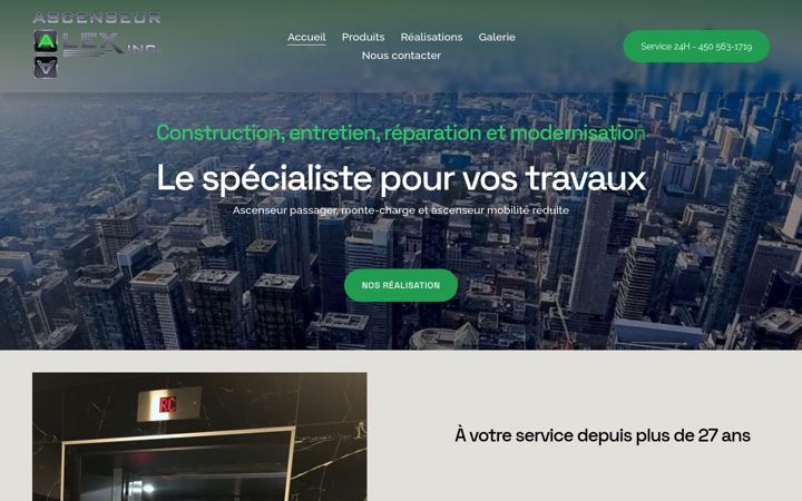 Screenshot of ascenseuralex.com