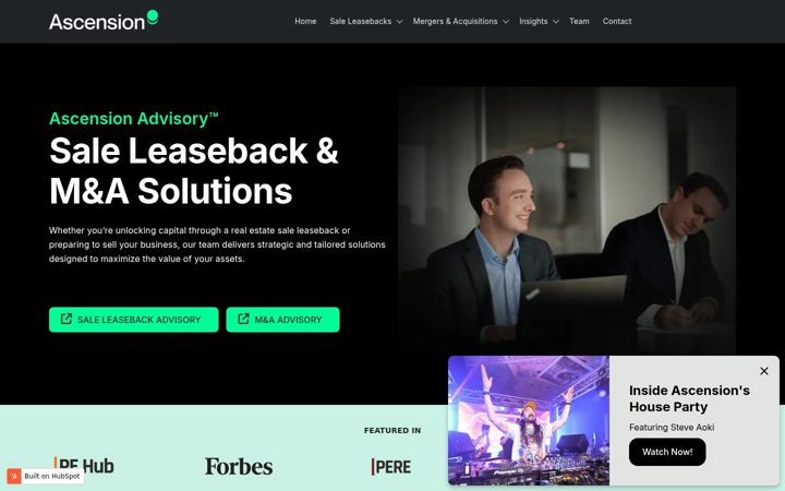 Screenshot of ascensionadvisory.com