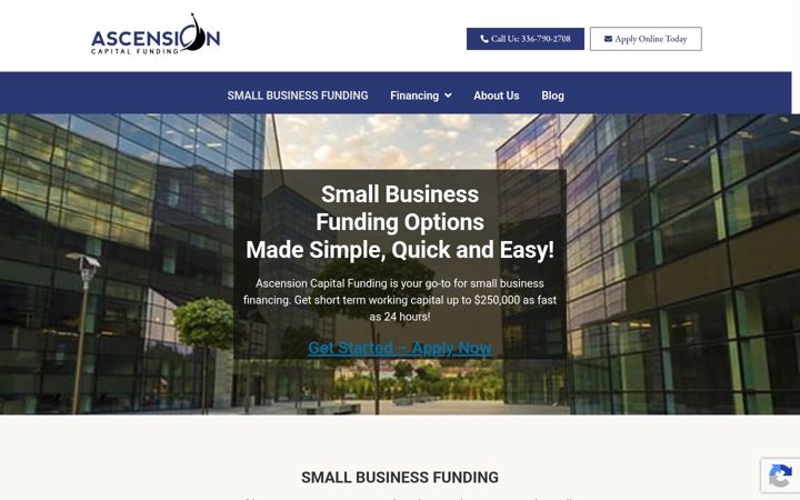 Screenshot of ascensioncapitalfunding.com