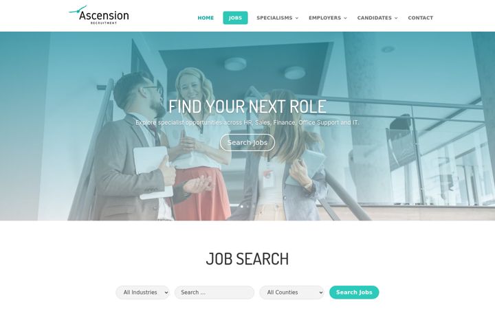 Captura de ecrã de ascensiongroup.ie