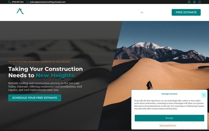 Screenshot of ascensionroofingcolorado.com
