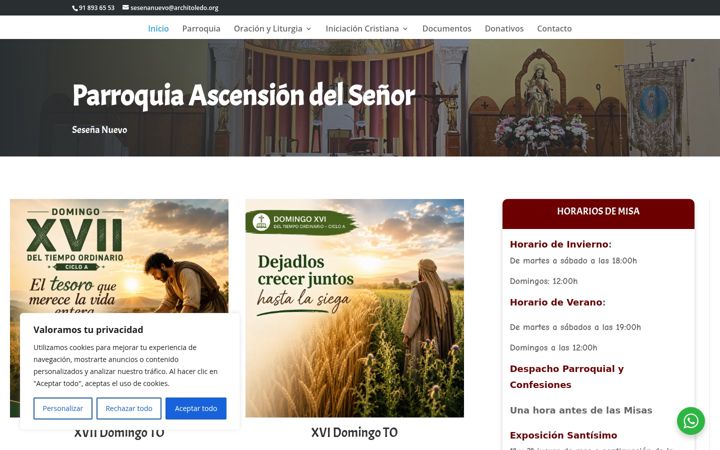 Screenshot of ascensionsenorsesena.es